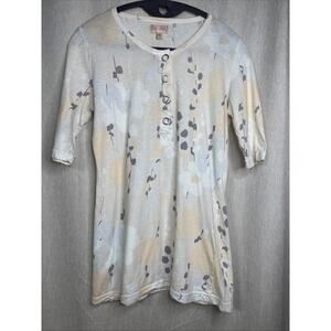 Park Vogel Women’s Top - Lightweight Floral Print/Snap Buttons - Size 2 (Small)
